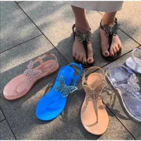 2pcs Women's Flat  Beach Summer Sandals