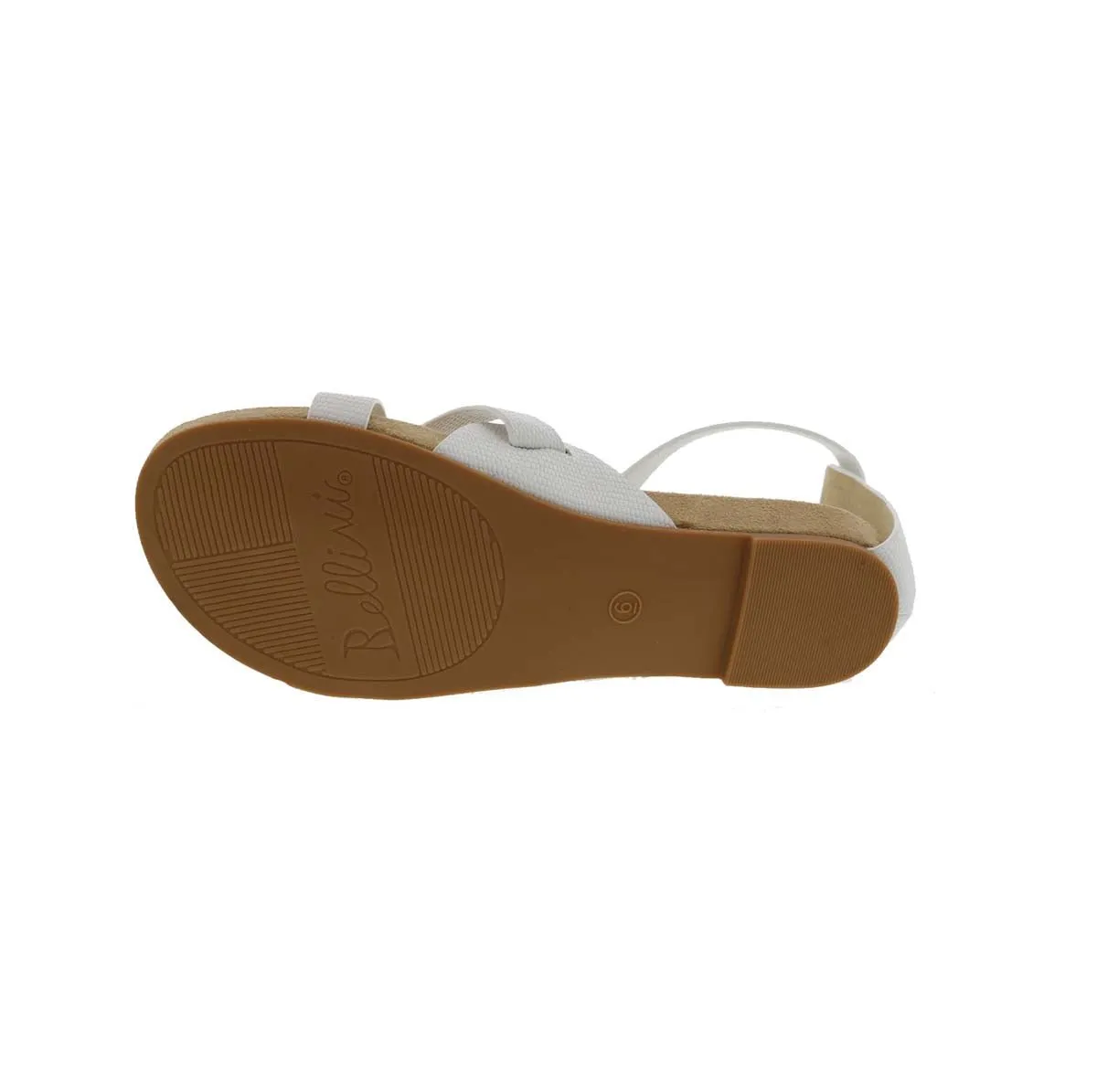 Bellini Nobu Women Strap Sandal In White Pebbled