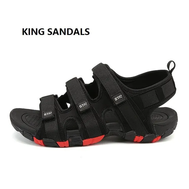 Brand Men PU Sandals Summer Beach Outdoor Sport Black School Shoes Hiking Sneakers Quick Drying Shoes