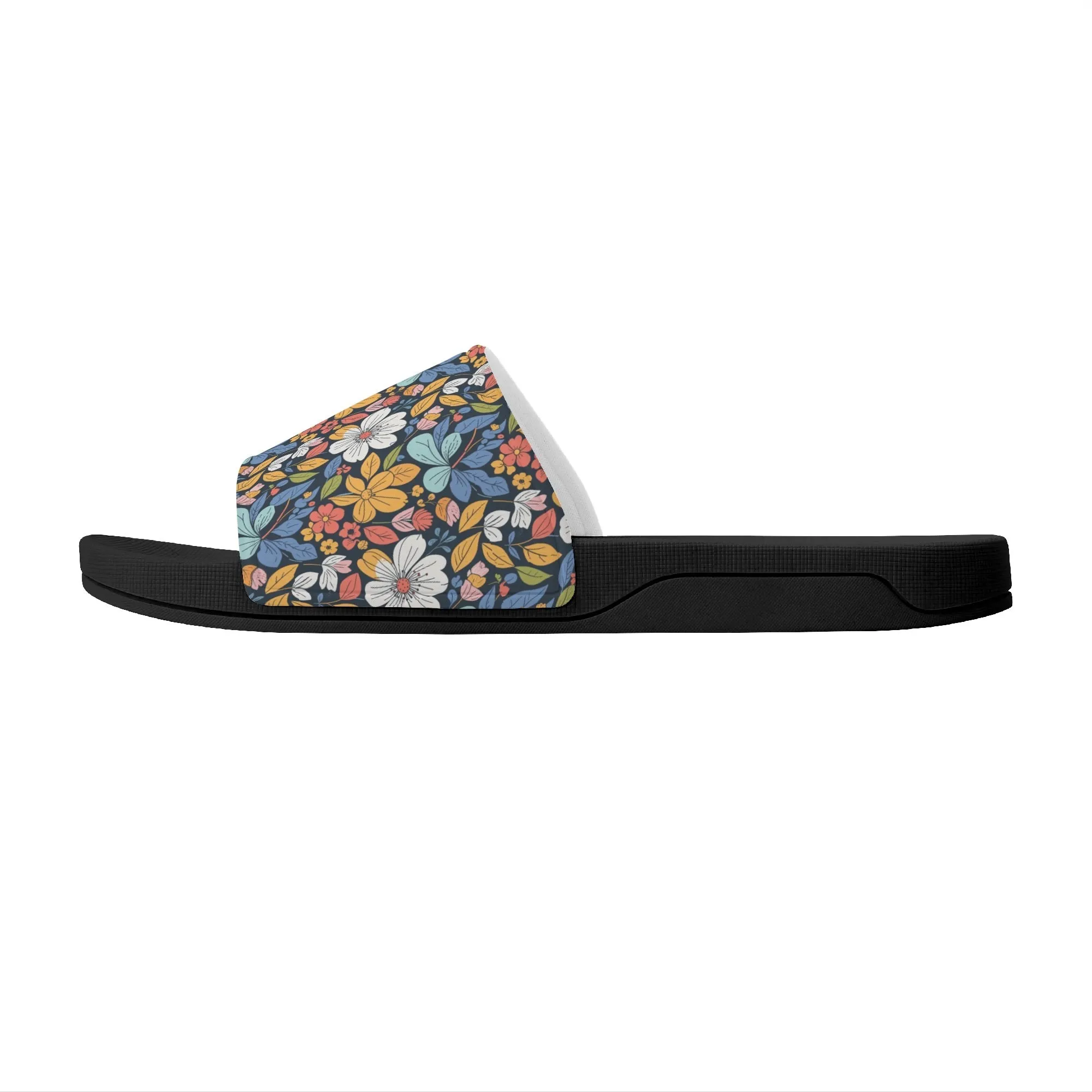 Bright Flowers Mens Slide Sandals