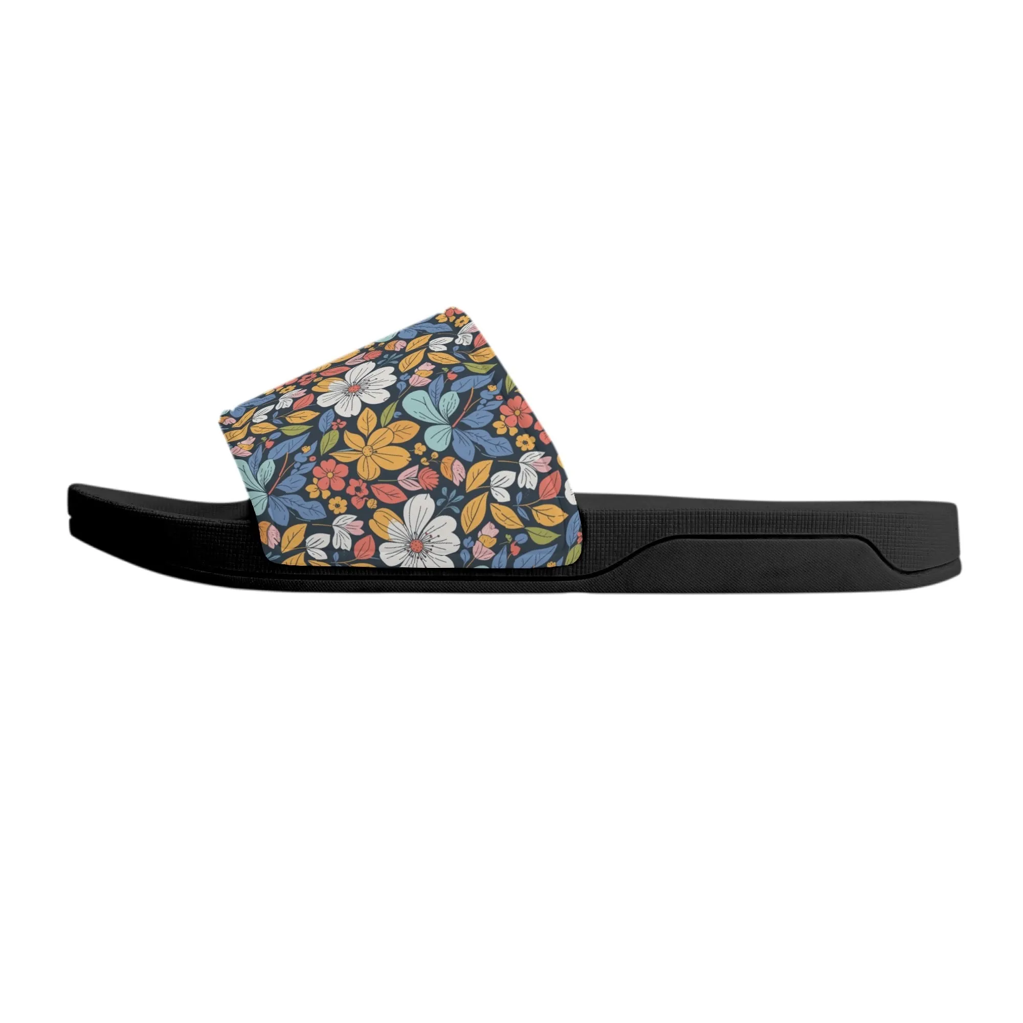 Bright Flowers Mens Slide Sandals