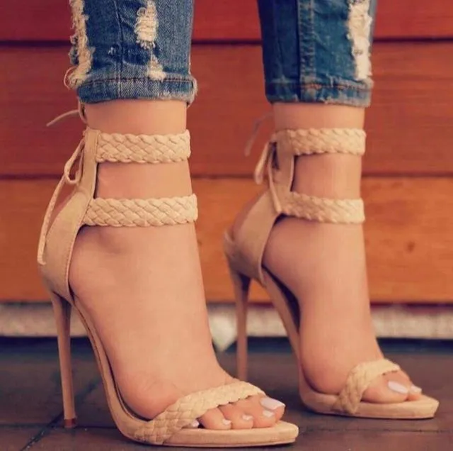 Cross Strappy Gladiator Sandals