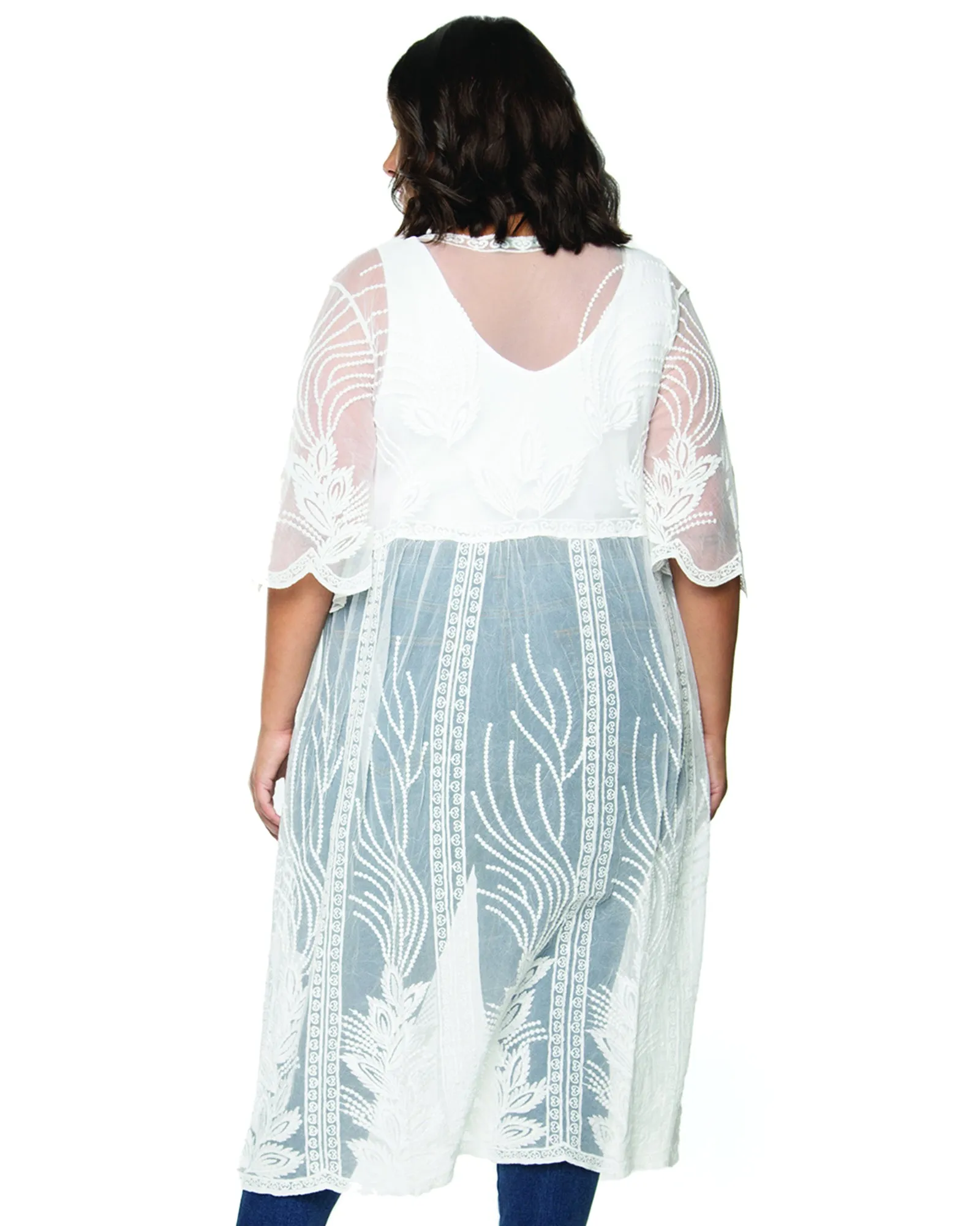 Deepika Long Kimono Cover Up | Ivory