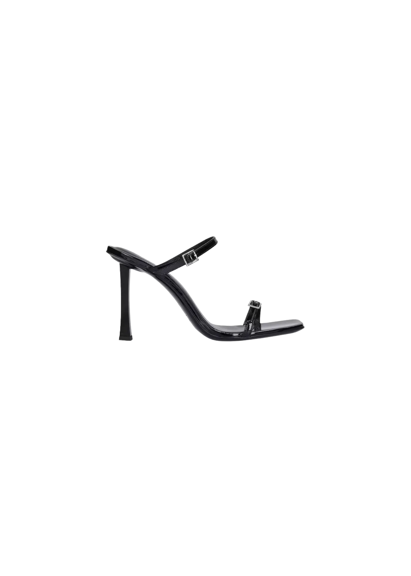 Flick Black Patent Leather Heel