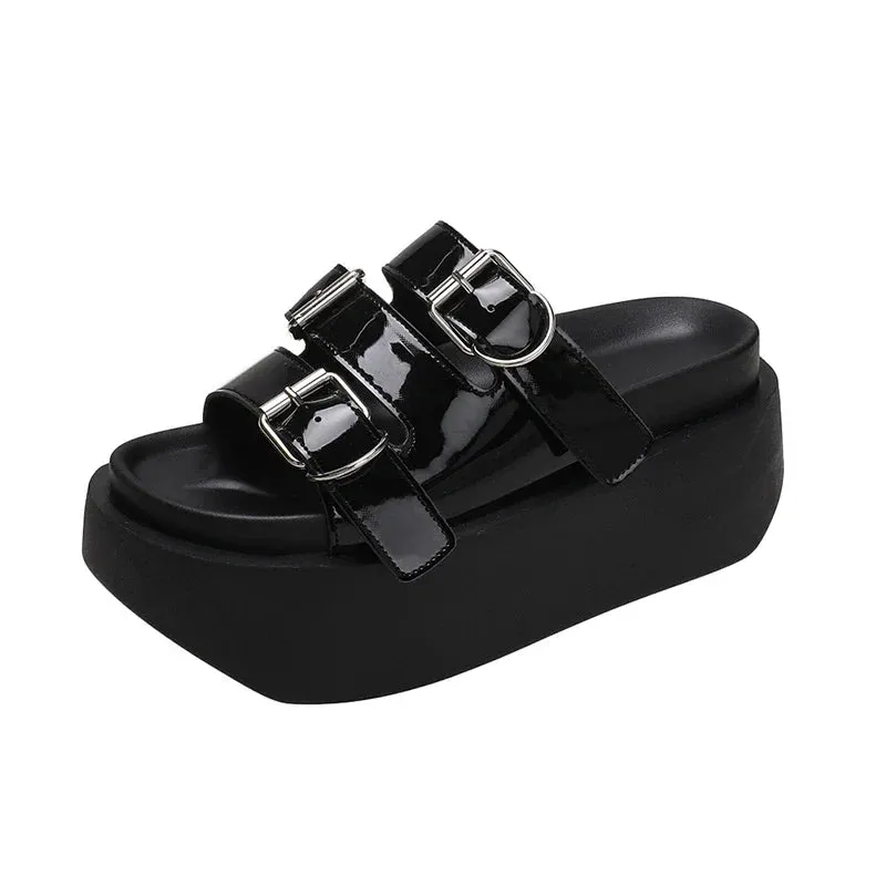 Joskaa 2024 New Silver Chunky Sandals