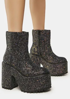 Krush Glitter Platform Boots