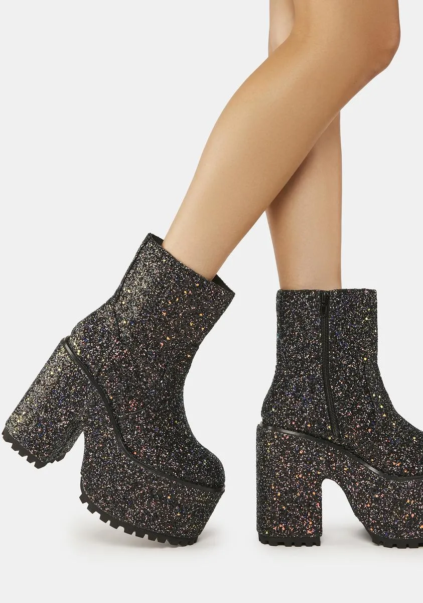 Krush Glitter Platform Boots