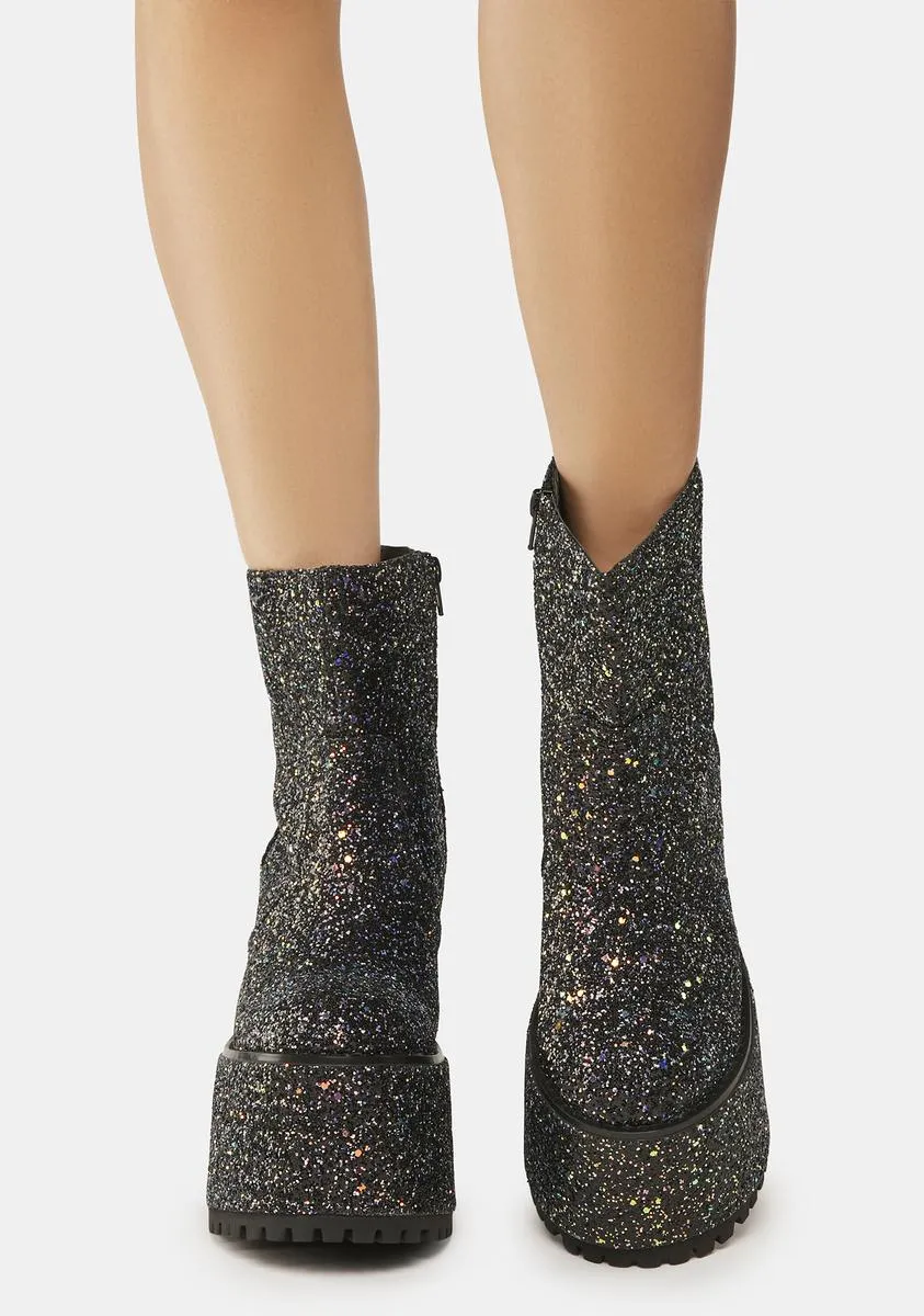 Krush Glitter Platform Boots