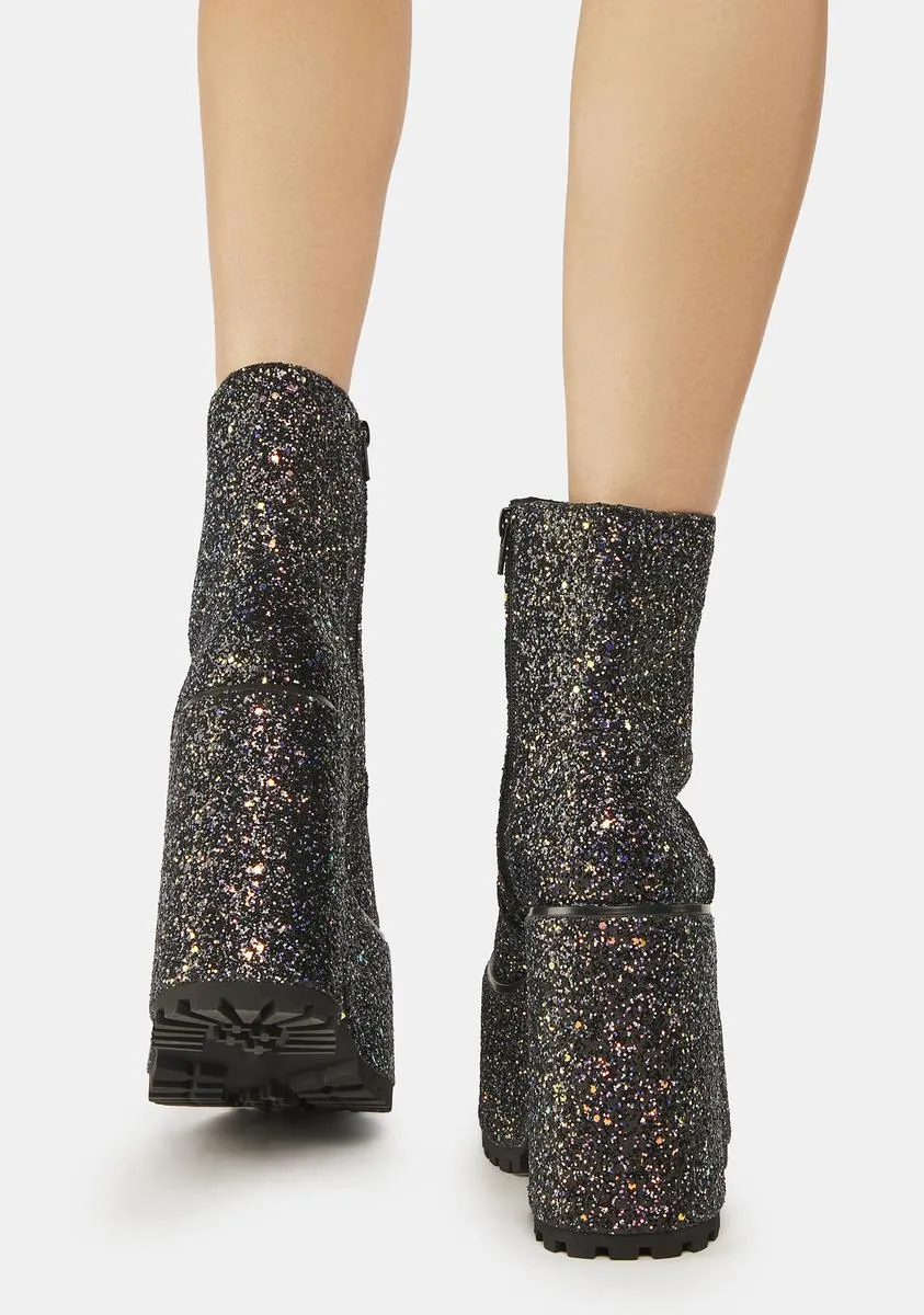 Krush Glitter Platform Boots