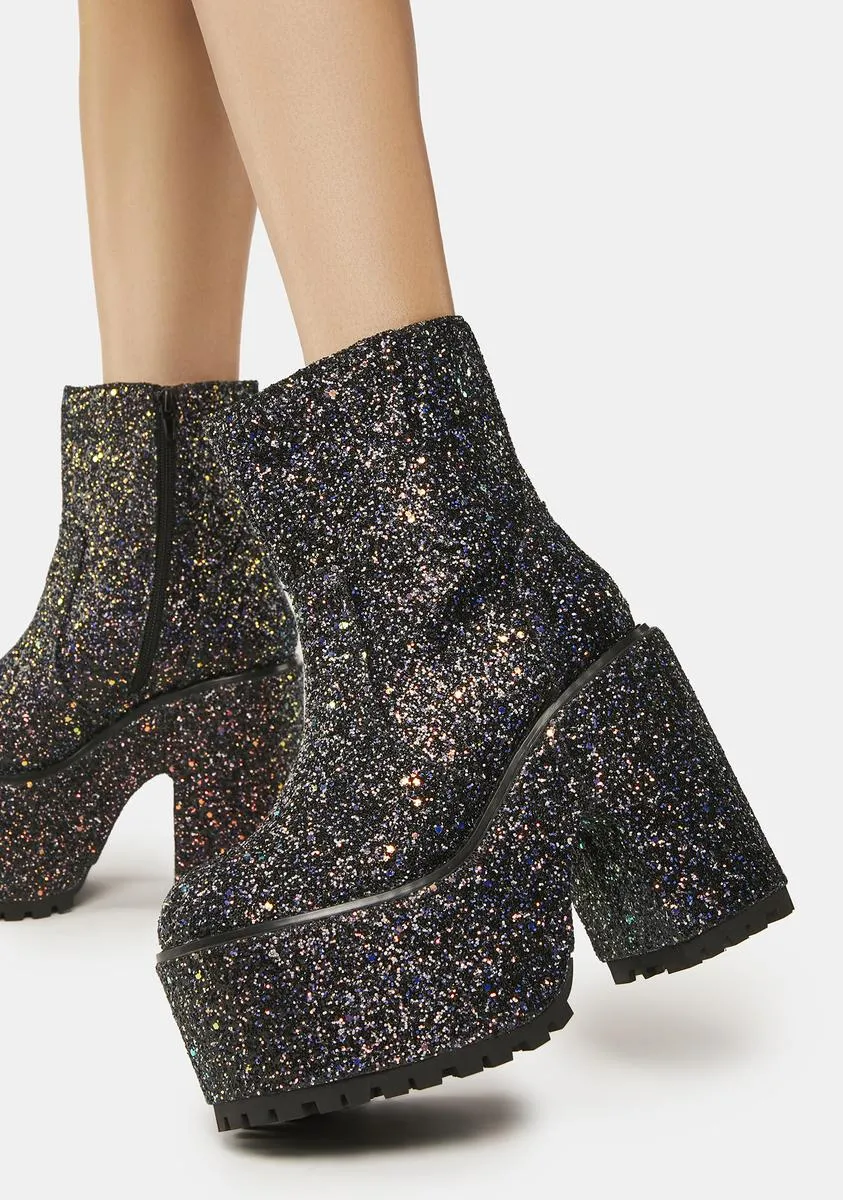 Krush Glitter Platform Boots