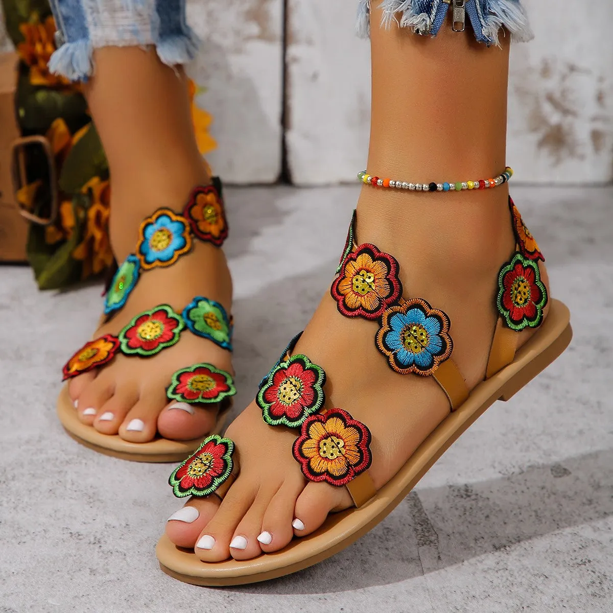 Luna Peacock Sandals