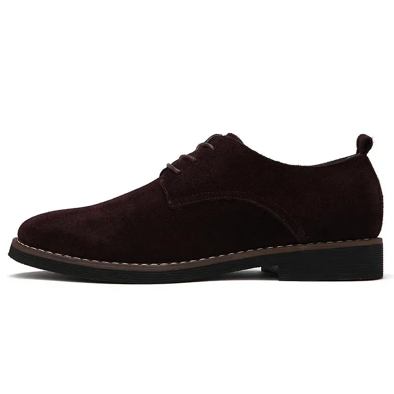 Men's Casual Suede Oxford Shoes with Laces | Perfect for Everyday Wear