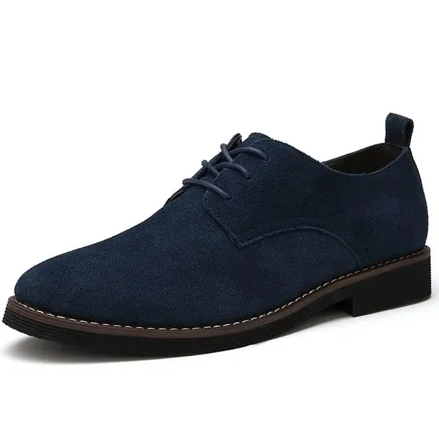 Men's Casual Suede Oxford Shoes with Laces | Perfect for Everyday Wear