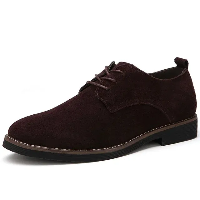 Men's Casual Suede Oxford Shoes with Laces | Perfect for Everyday Wear