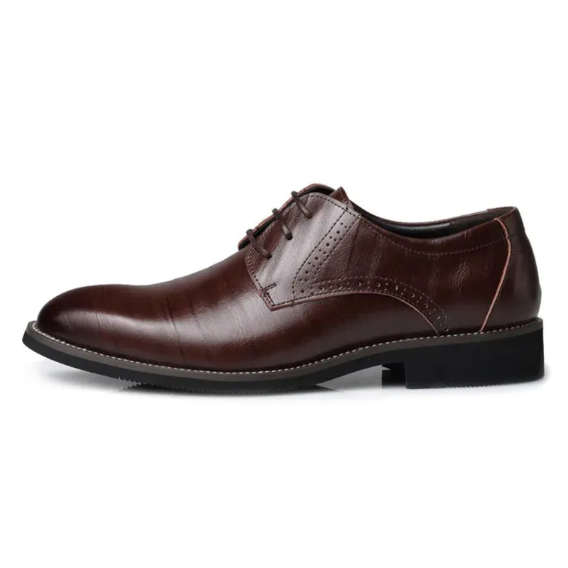 Men's Classic Vegan Leather Oxford Shoes with Lace-Up Closure | Eco-Friendly Materials for All Seasons