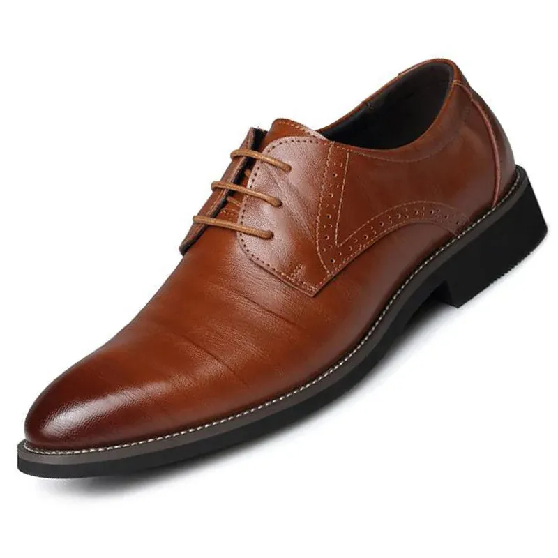 Men's Classic Vegan Leather Oxford Shoes with Lace-Up Closure | Eco-Friendly Materials for All Seasons