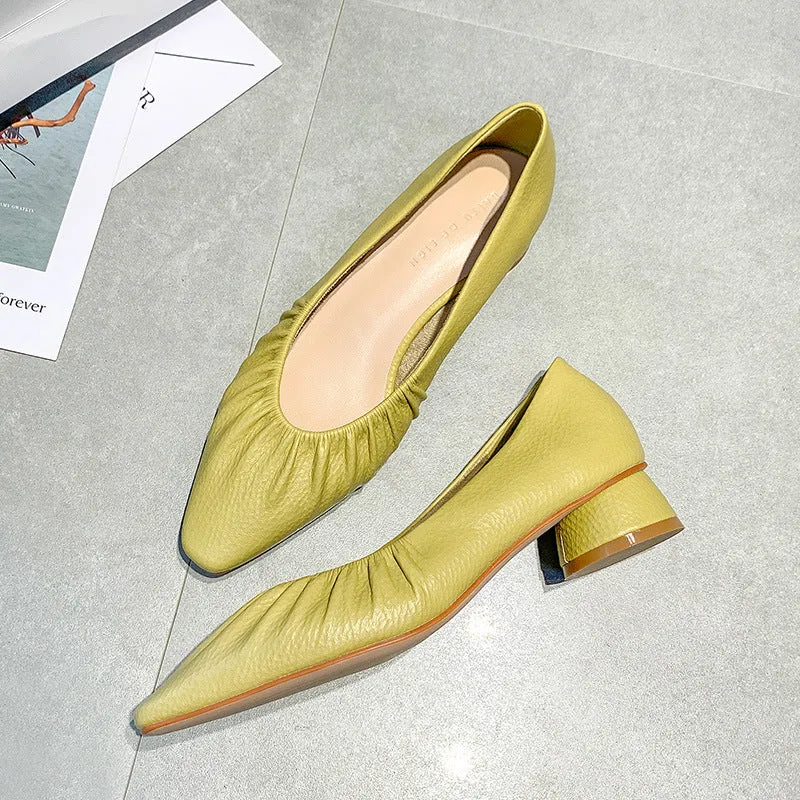 Nude Strappy Block Heels Solid Color Casual Women's Shoes