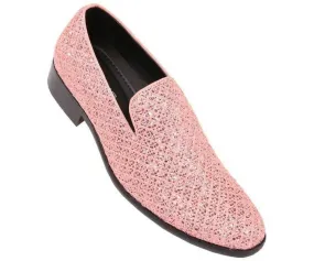 Pink Men's Luxury Style Slip-On Loafer Style Sarlo Pink