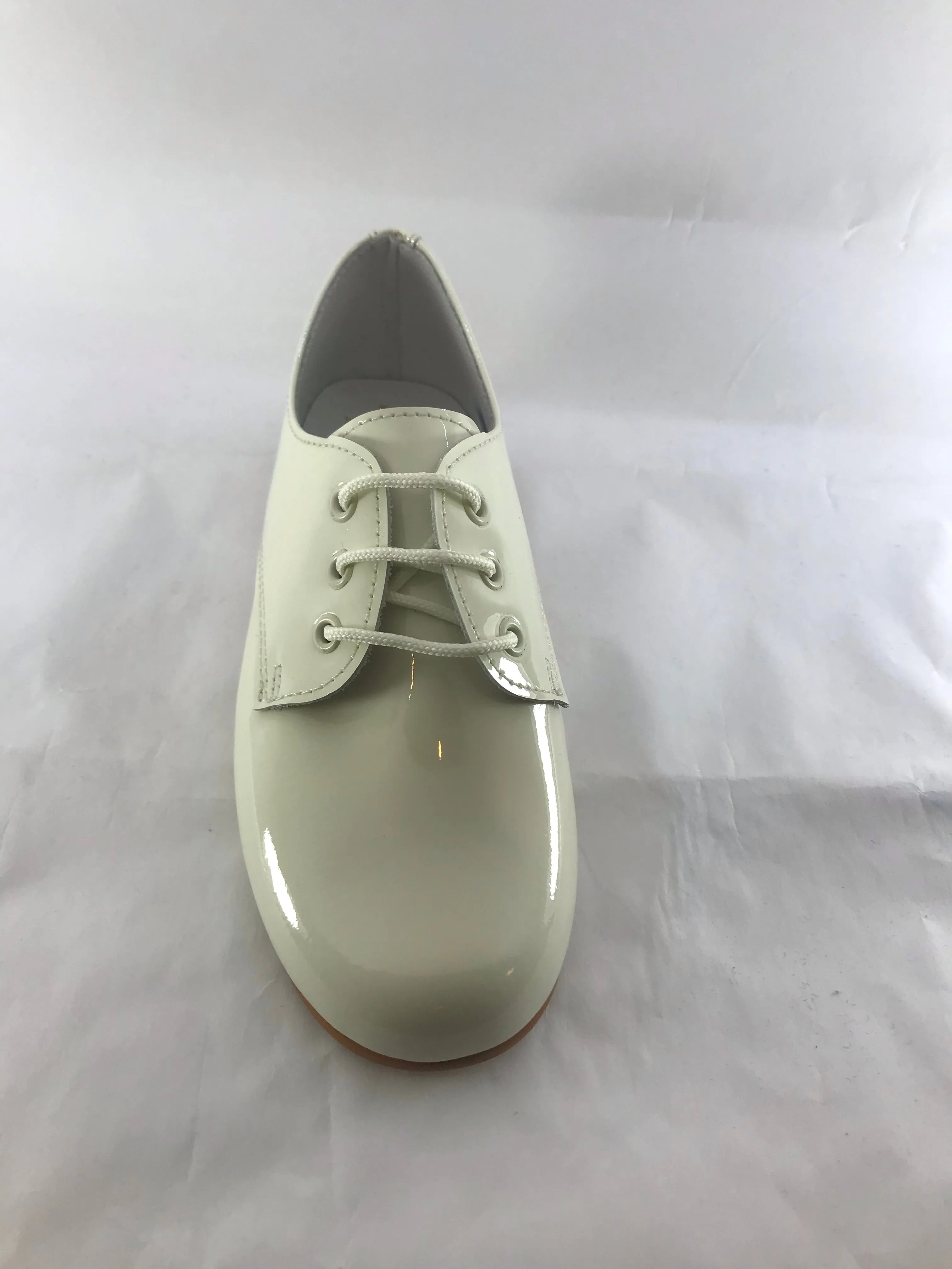 Shawn & Jeffery Pearl Light Cream Patent Oxford Dress Shoe