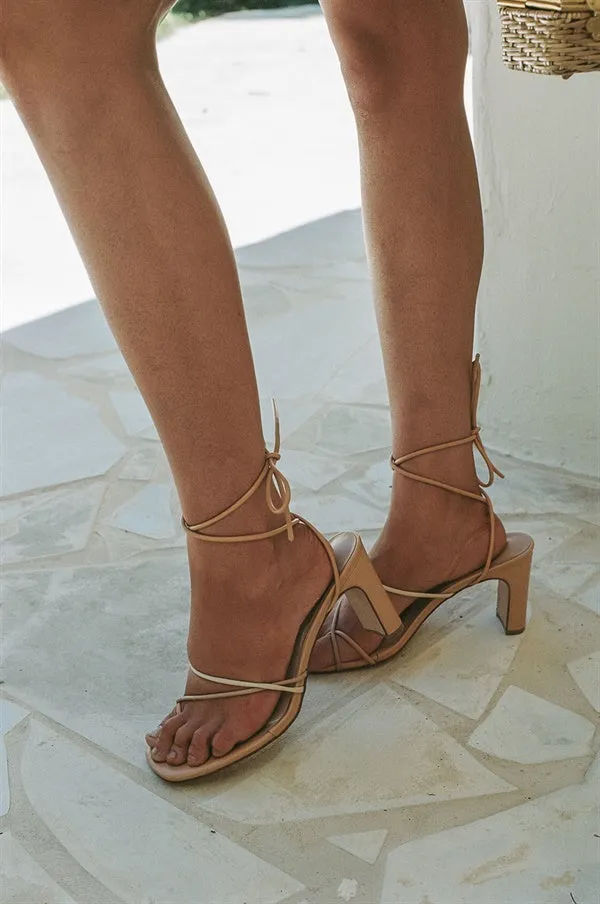 Strappy Ramos Heels - Nude