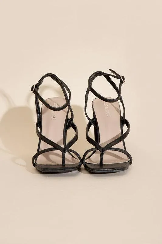 Womens Shoes Style No. Nile-5 Thong Strappy Heels